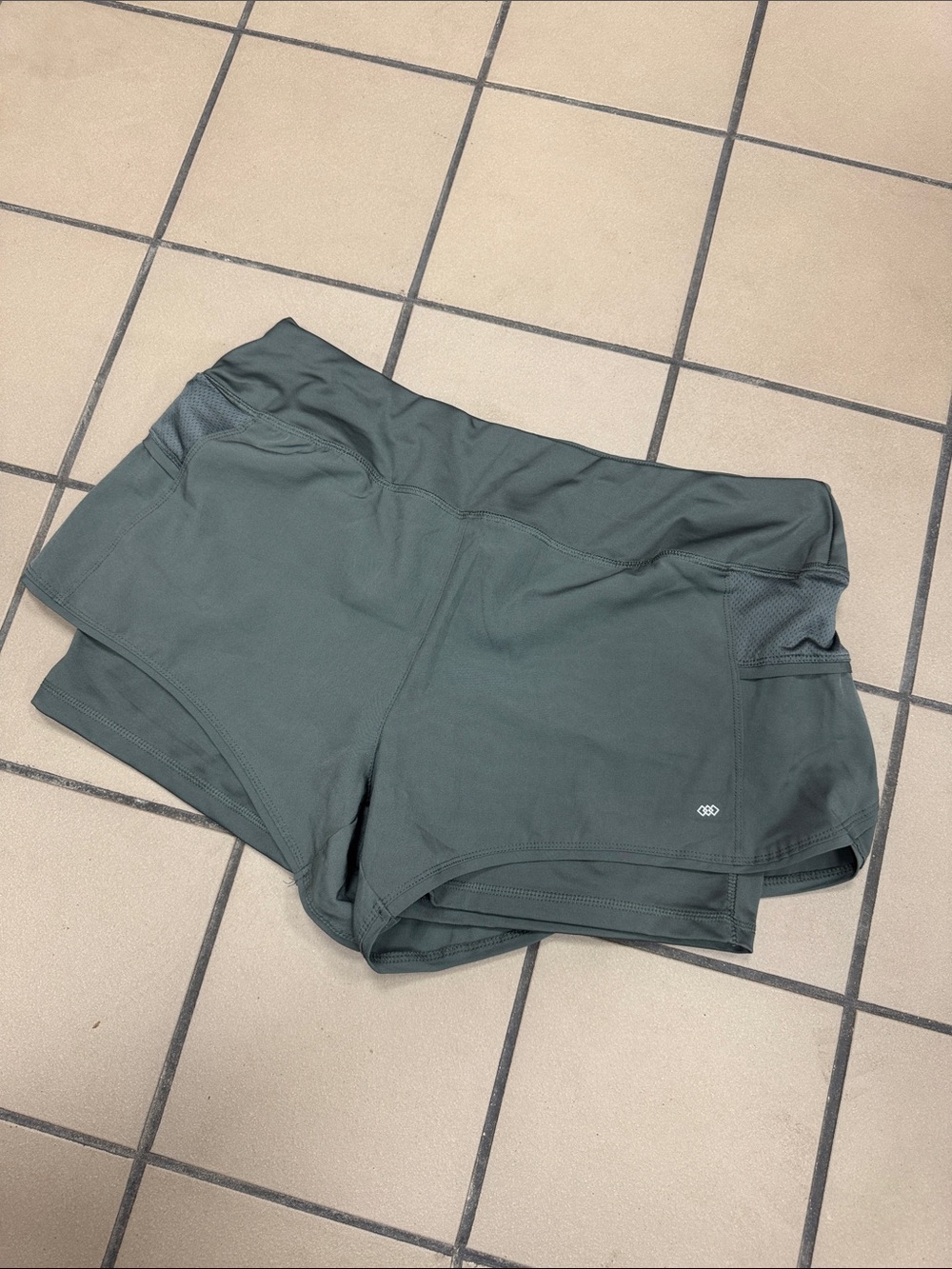 Women’s Athletic Shorts in Deep Sage — Modern Performance